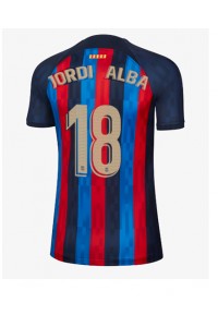 Barcelona Jordi Alba #18 Voetbaltruitje Thuis tenue Dames 2022-23 Korte Mouw